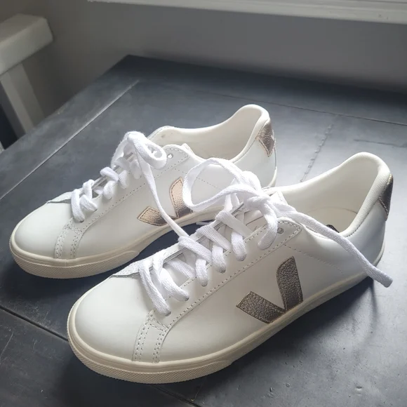 Veja Esplar Veja Silver Trainers Veja Shoes Veja Esplar White And